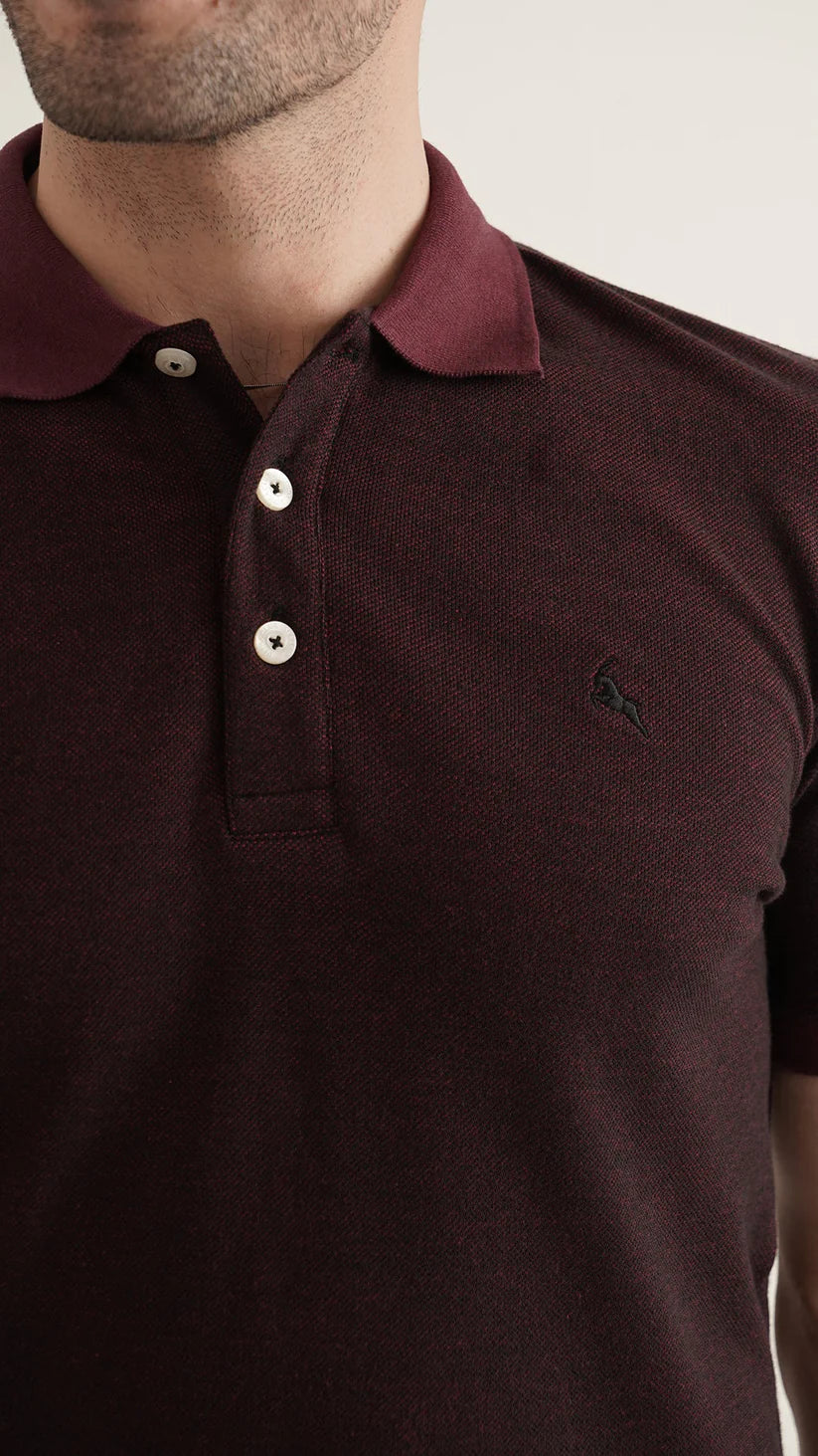 Markhor - Gold Series Red Yarn Dyed Polo 1008