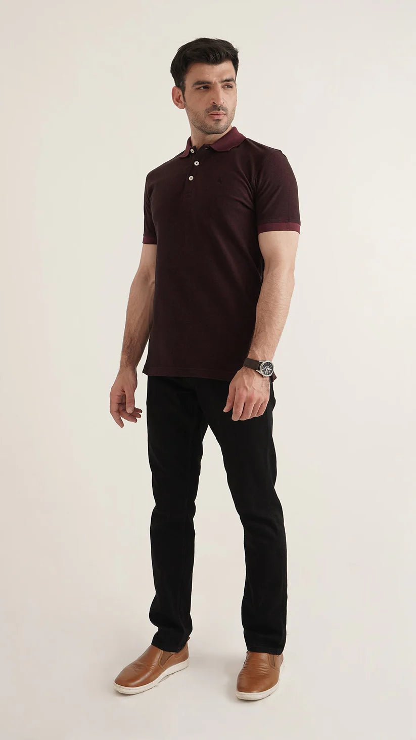 Markhor - Gold Series Red Yarn Dyed Polo 1008