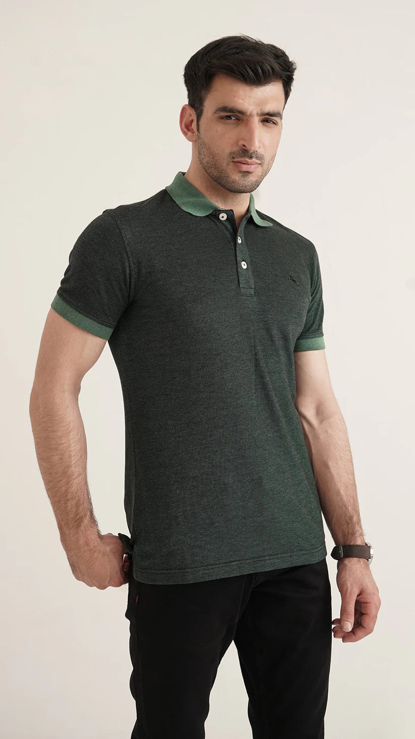 Markhor - Gold Series Green Yarn Dyed Polo 1006